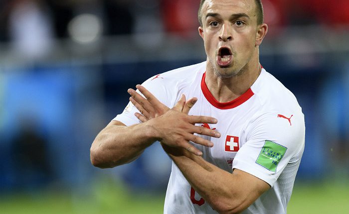 Игрок сборной Швейцарии Джердан Шакири
