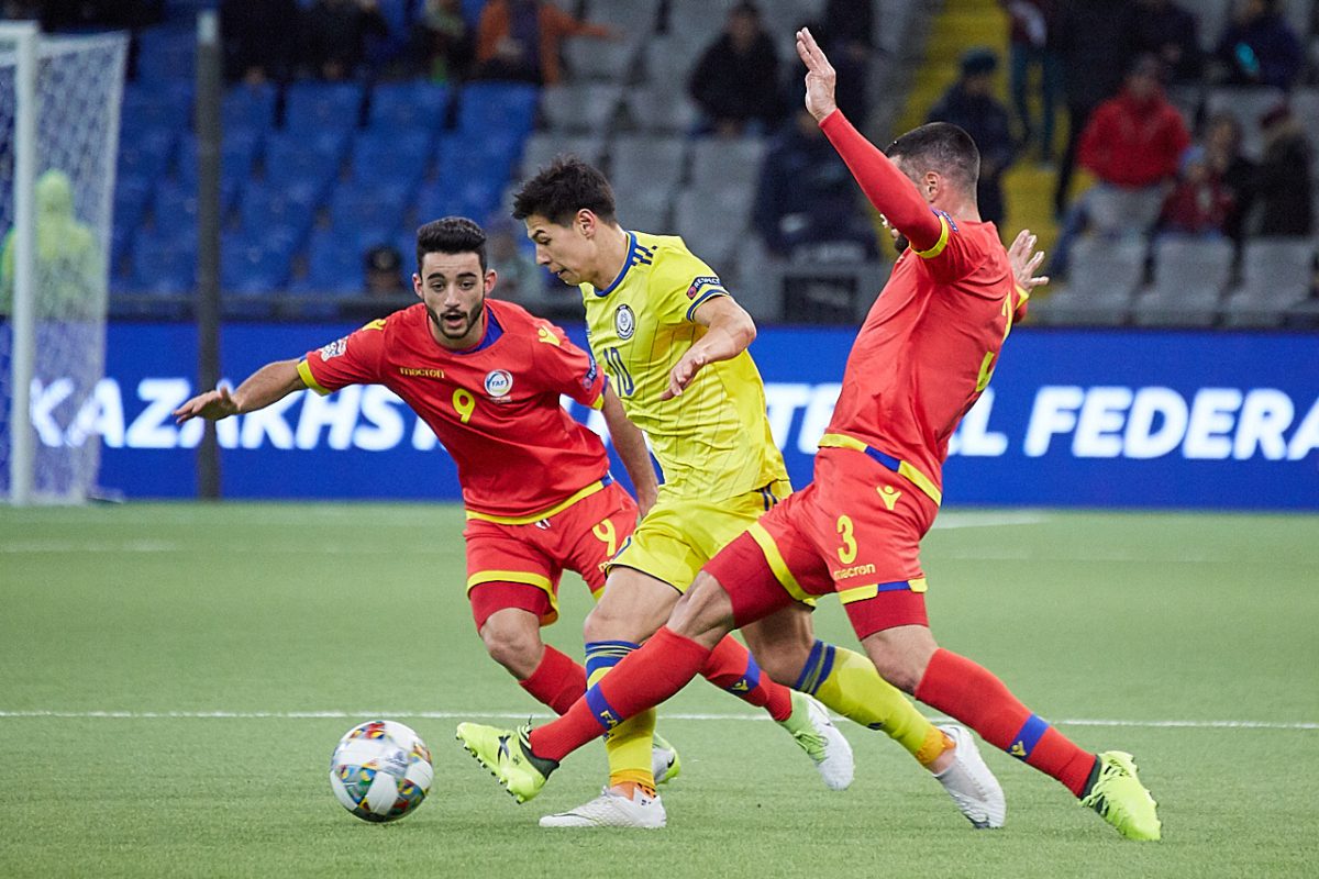 Казахстан разгромил Андорру и одержал первую победу в Лиге Наций