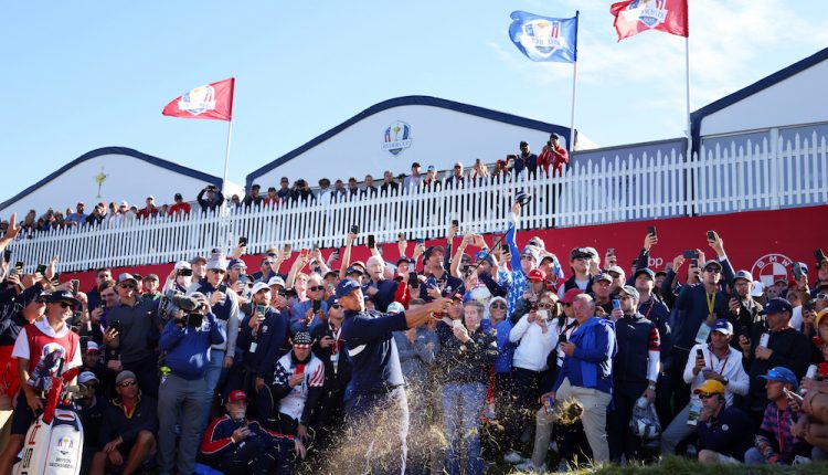 Bryson-DeChambeau-USA-on-the-ninth-hole-during-the-afternoon-Fourball-Matches-at-the-43rd-Ryder-Cup-at-Whistling-Straits-Kohler-Wisconsin-September-2021.-©-Richard-Heathcote