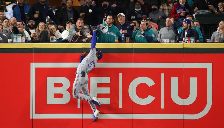 Home-Run-Robbery.-Adolis-Garcia-Texas-Rangers-Texas-Rangers-v-Seattle-Mariners-Major-League-Baseball.-©-Abbie-Parr